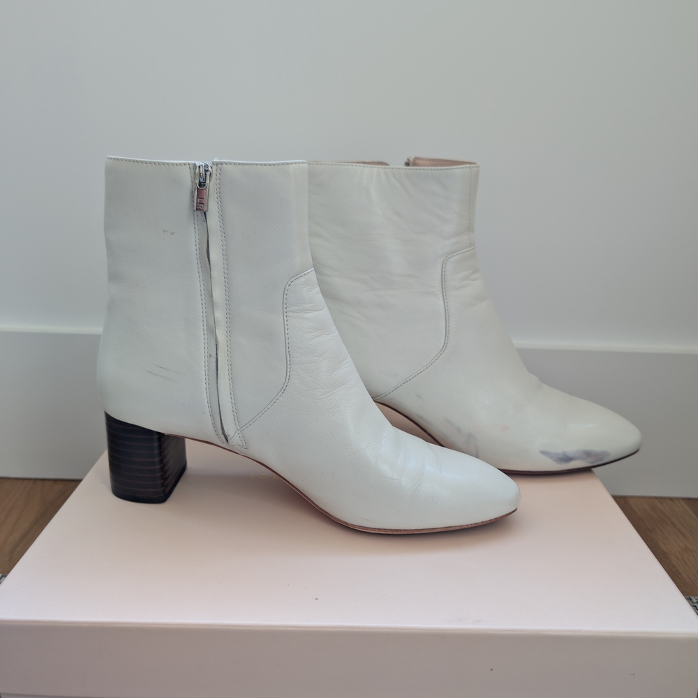 Loeffler Randall White Ankle Boots